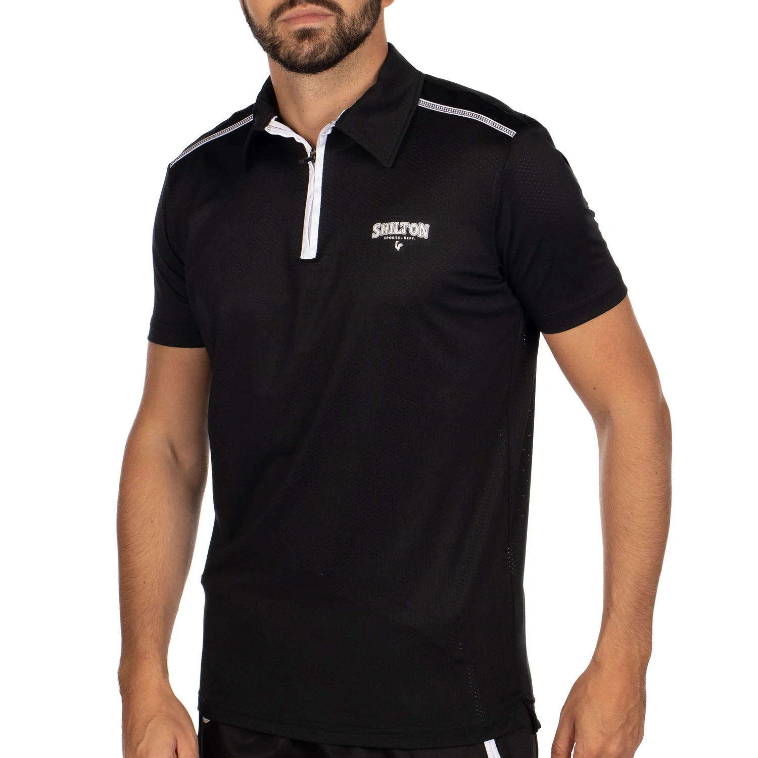 Polo de sport zippé perforé - Image 2