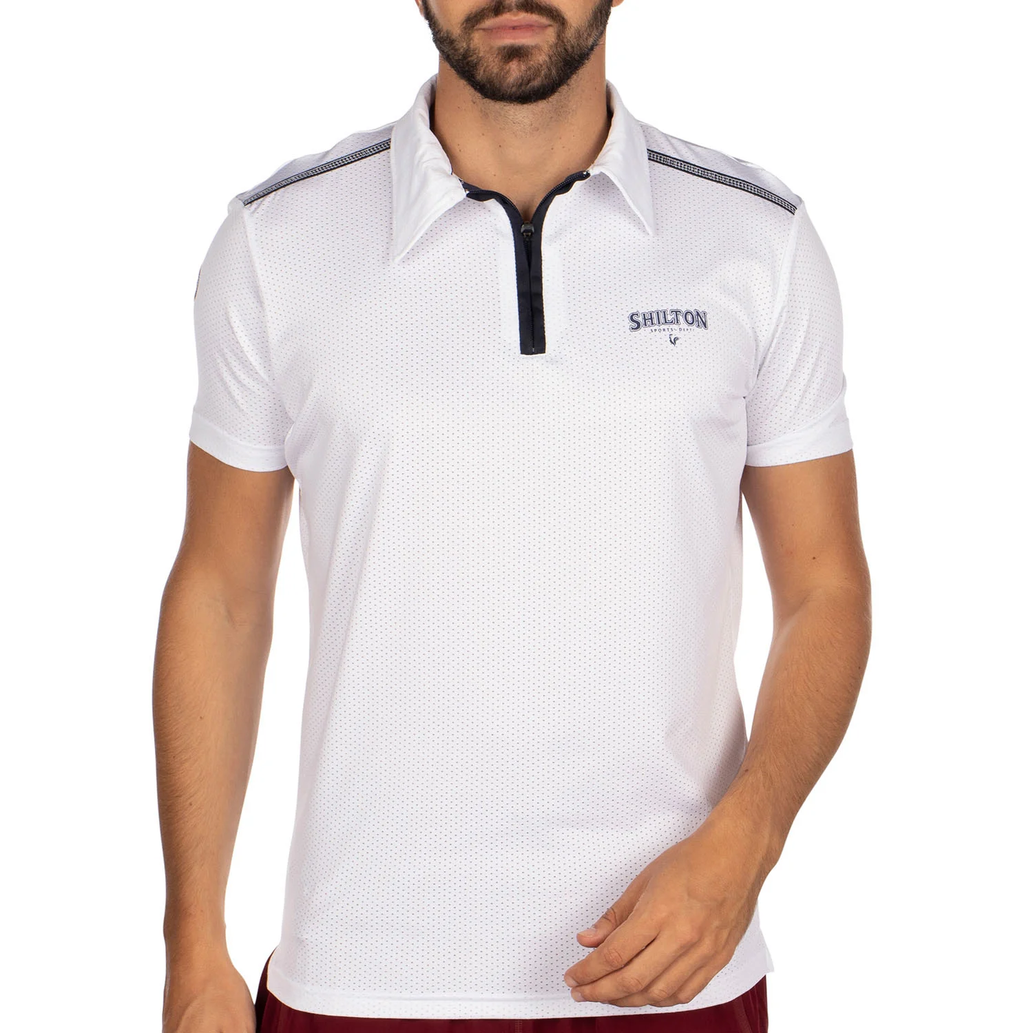 Polo de sport zippé perforé - Image 2