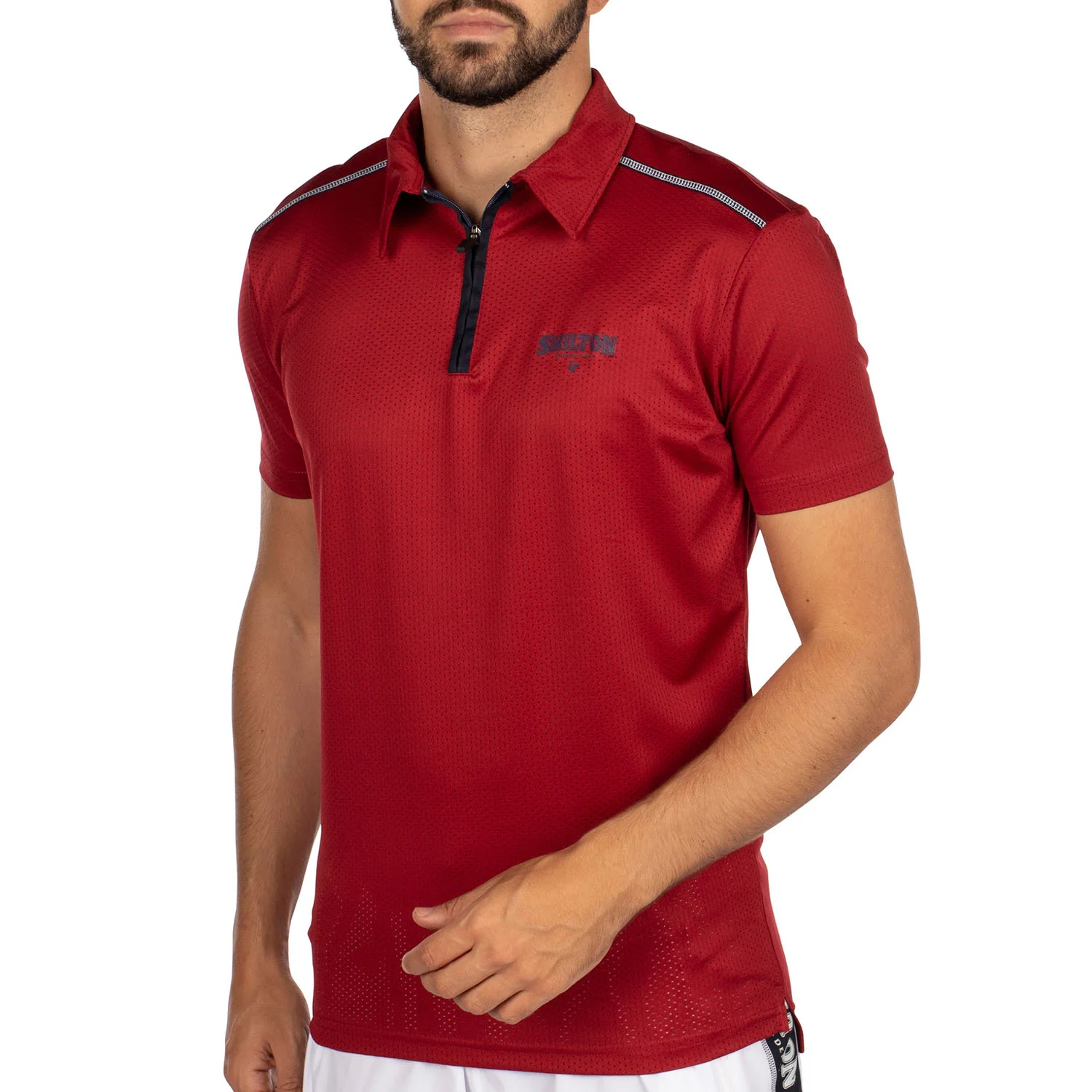 Polo de sport zippé perforé - Image 2